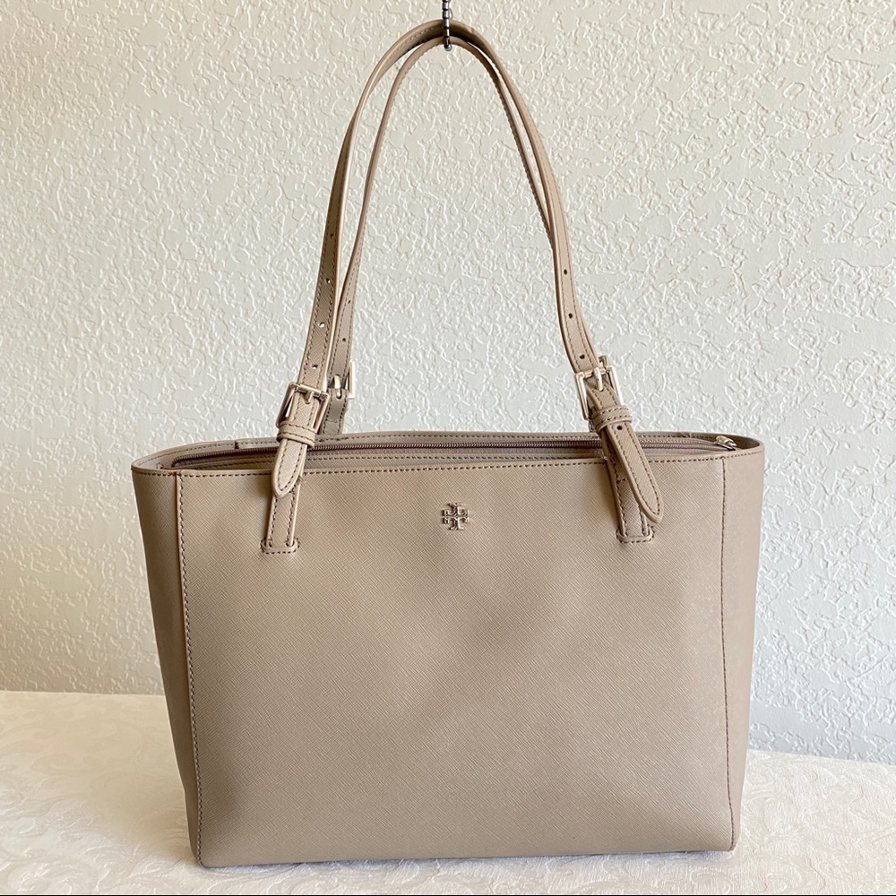 Tory Burch Beige Saffiano leather Tote